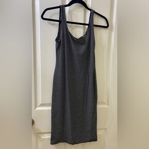 Black/white stripe dress - size L